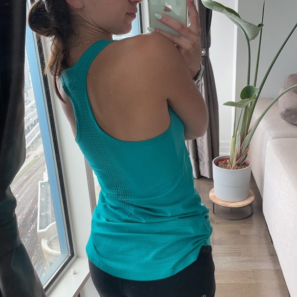 Nike Dri-fit turquoise racerback tank - Picture 3 of 7